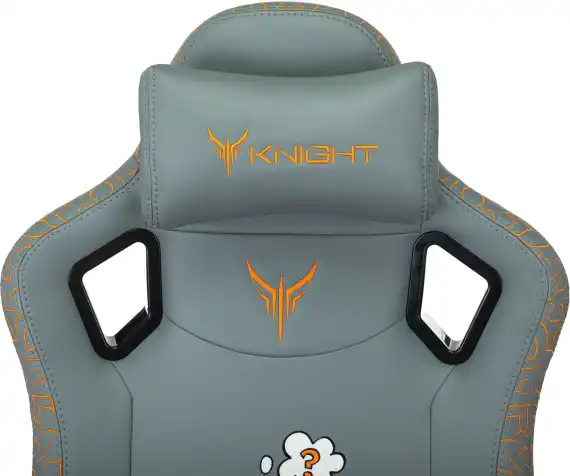 Кресло игровое Knight Craft Dragon серый экокожа крестов. металл