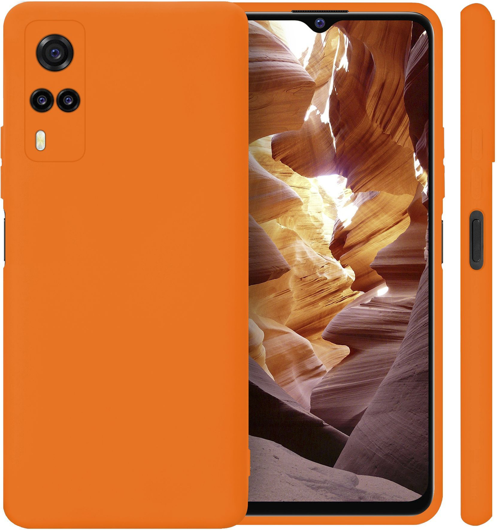 Мягкий Soft Touch чехол из силикона для VIVO Y31 / Y53s 4G / Y51 / Y51a с бархатной подкладкой