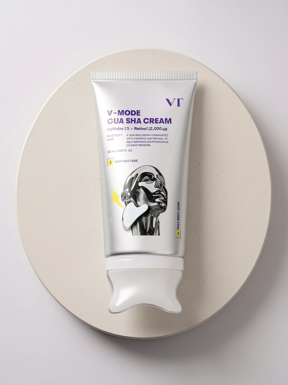 VT Cosmetics Массажный крем для овала лица с ретиналем и кофеином V-Mode Gua Sha Cream