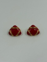 Серьги с красной эмалью Napier