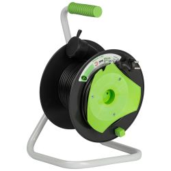 Удлинитель силовой ЭРА GREEN LINE GAZ-2x1-20m Greenline на катушке пластик 1 розетка без заземления 20м ПВС 2x1мм2 | Электротовары