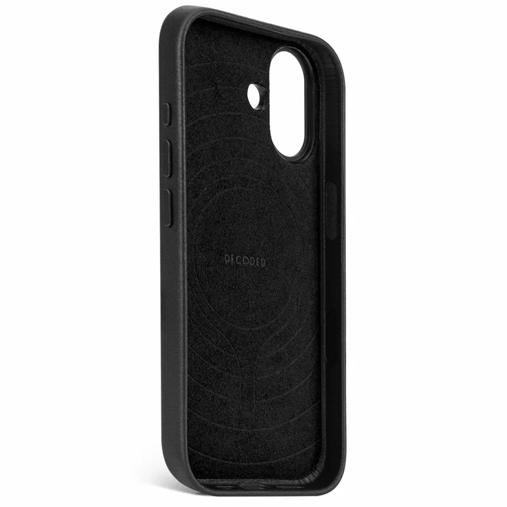 Чехол Decoded Leather Backcover для iPhone 17 черный