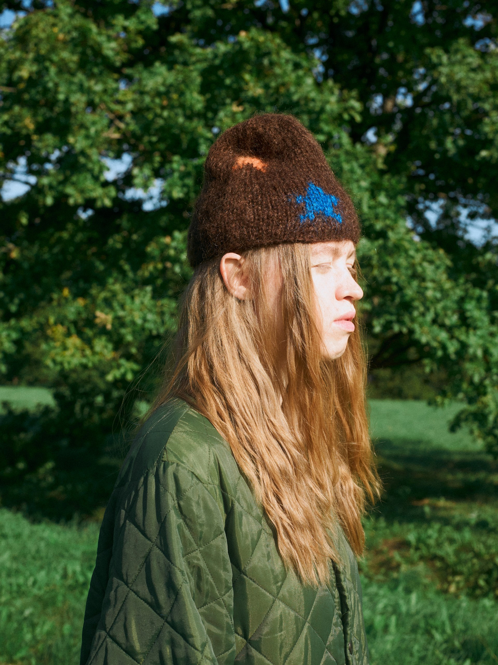 Шапка Jacob Cro Mohair Stars "Chocolate"