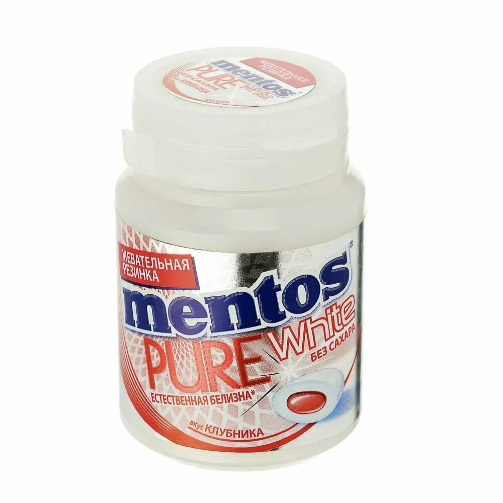 Жевательная резинка Ментос Pure White Клубника 54гр