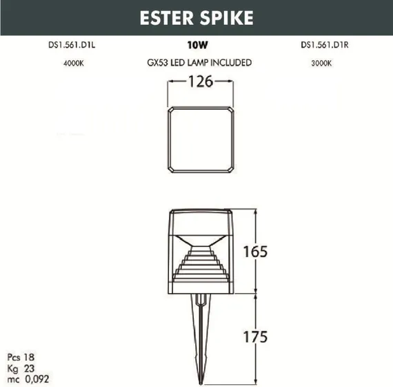 Грунтовый светильник Ester DS1.561.000.WXD1L Fumagalli
