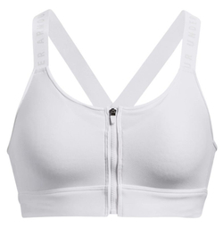 ТОП теннисный Under Armour Infinity High Zip Sports Bra - white/halo gray
