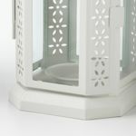 Подсвечник фонарь IKEA ENRUM (ЭНРУМ), Белый, 22 см