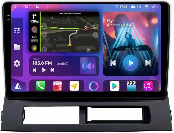Магнитола для Toyota Prius 20 2003-2011 (наверх) - FarCar BM9-2K-9613F2 монитор 9.5" 2K QLED на Android 14, Быстрая, CarPlay, 4G SIM-слот