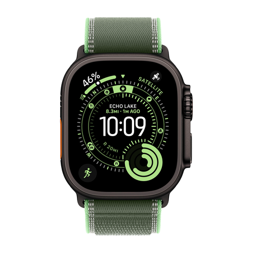 Умные часы Apple Watch Ultra 3 (2025) GPS + Cellular, 49mm, Black Titanium Case with Green/Neon Trail Loop, S/M