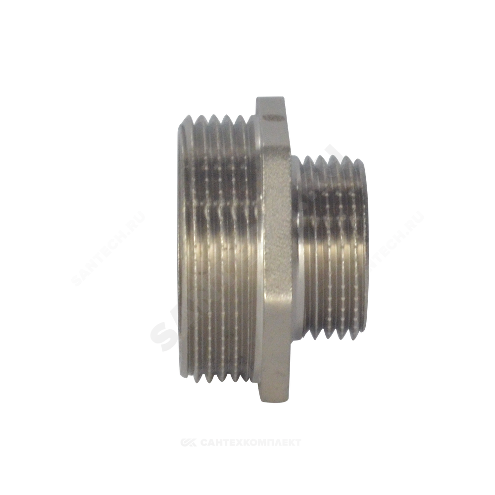 Ниппель латунь никель переходной Ду 32х20 (1 1/4"х3/4") НР SantechSystems