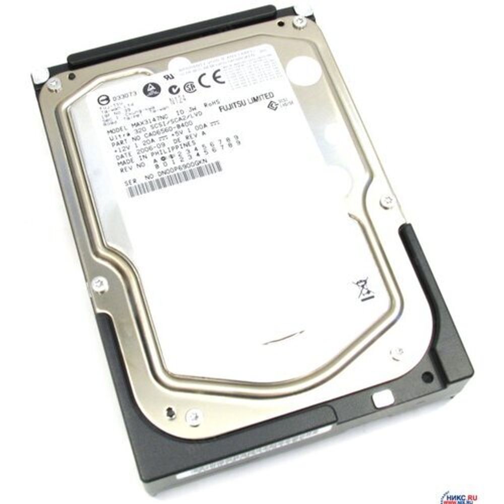 Жесткий диск Fujitsu SCSI 147GB 15K (U320/8MB/80pin) MAX3147NC