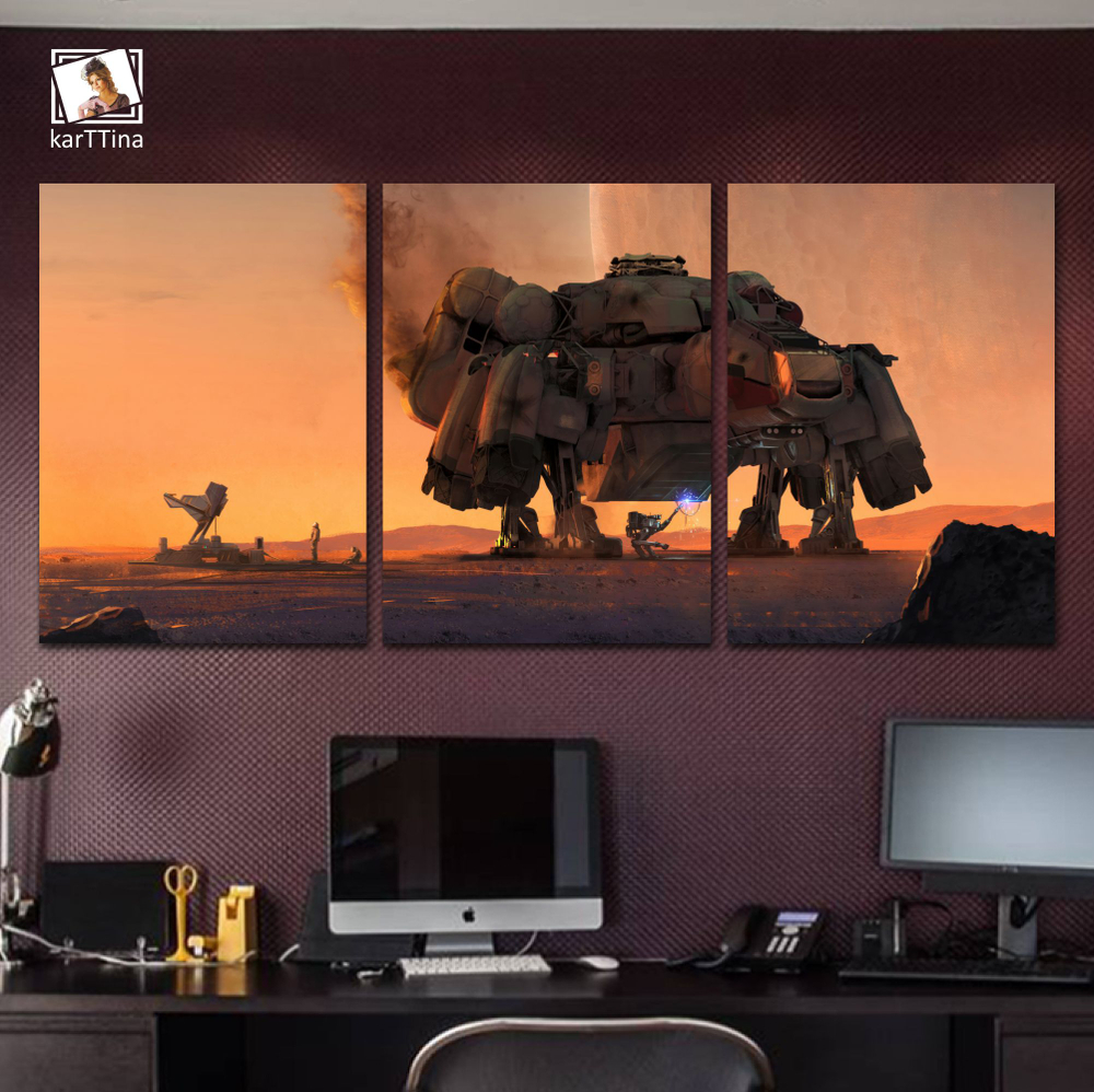 Картина на стену модульная Starfield, 150 см х 70 см