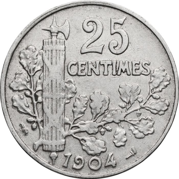 25 сантимов 1904 Франция