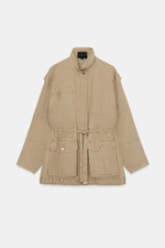 Длинный пиджак с высоким воротником - ZARA