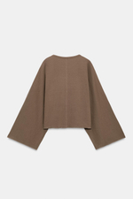 ХЛОПКОВАЯ ФУТБОЛКА С ШИРОКИМИ РУКАВАМИ — ZARA