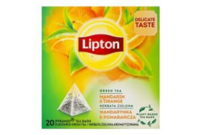 Чай зеленый Lipton Мандарин и Апельсин, 20 пирамидок, 36 г (из Финляндии)