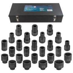 Набор головок ударных глубоких 1''25пр. (12гр.) RockForce##Rock FORCE RF-8251-9MPB