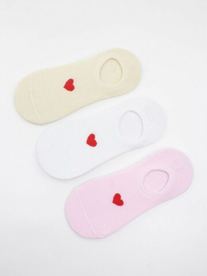 носки  сердечко микс/VALENTINE HEART 3 пары /32-36 размеры