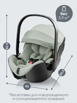 Автокресло 0+ Britax Roemer BABY-SAFE PRO, Стиль зеленый (style sage green)