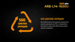 Аккумулятор 14500 Fenix 1600U mAh с разъемом для USB, ARB-L14-1600U