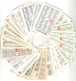 № 23 Набор Календариков 25 шт. Фауна, животные и рыбы 1974-1993 гг.