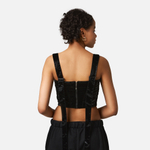 BLACK NYLON TOP