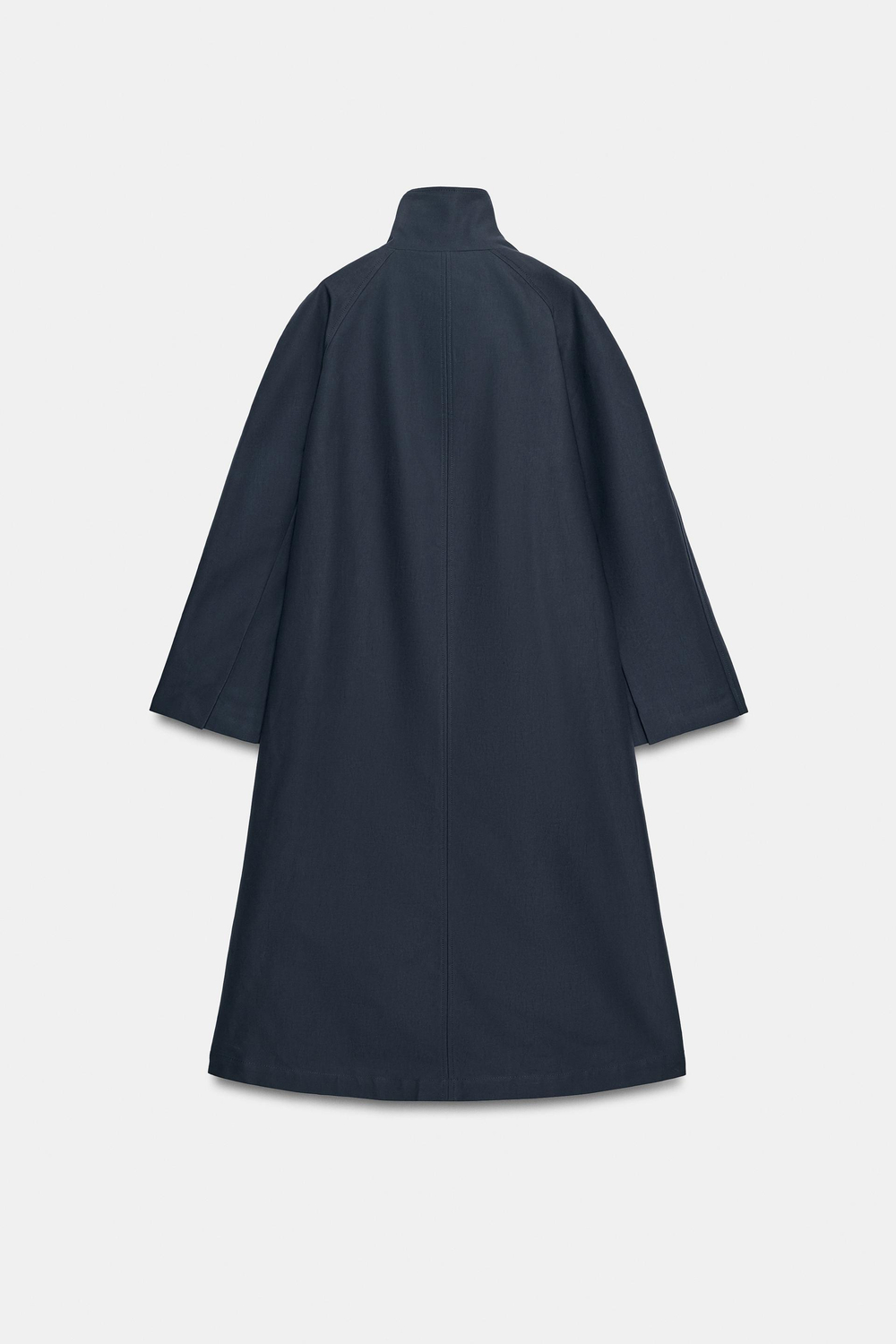 ZARA ДЛИННЫЙ ТРЕНЧ ZW COLLECTION, МОРСКОЙ ТЕМНО-СИНИЙ
