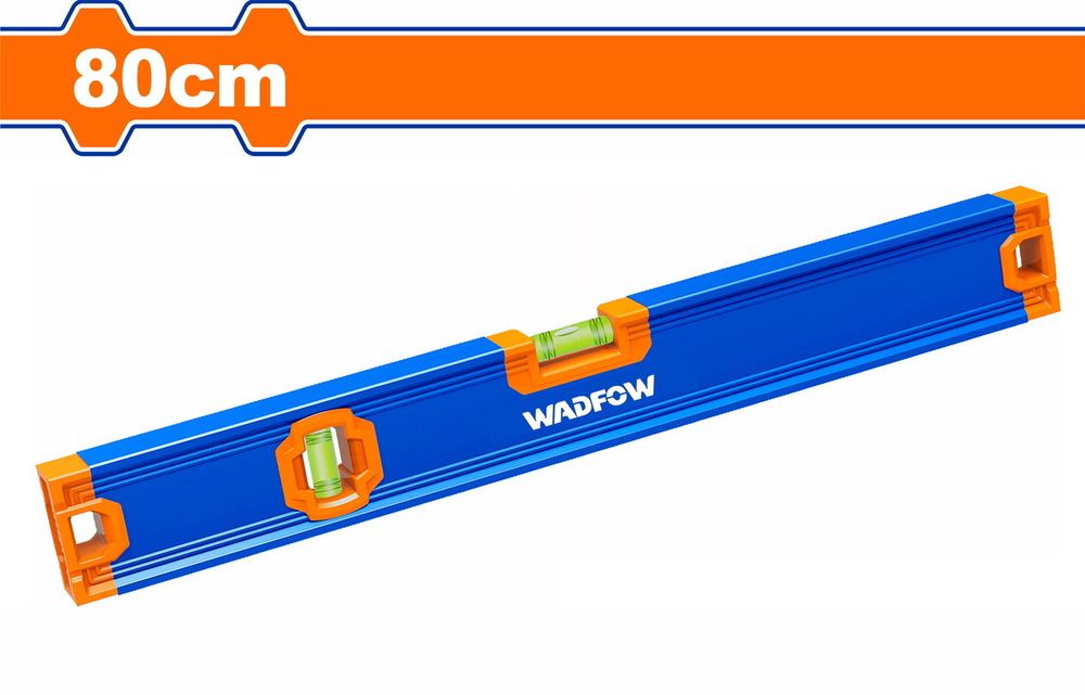 Строительный алюминиевый уровень WADFOW WSL2G80 80 см