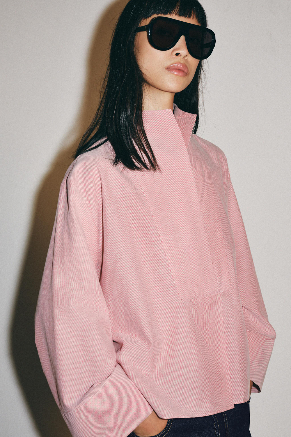 РУБАШКА В ПОЛОСКУ С МАНИШКОЙ ZW COLLECTION — ZARA