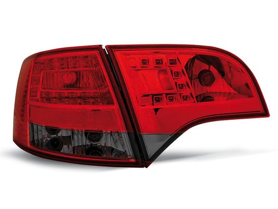 Задние фонари Audi A4 B7 avant red smoke led