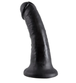 Чёрный фаллоимитатор с присоской 6 Cock - 15,2 см. (Цвет: черный)