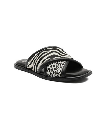 Шлепанцы кожаные gideon slide Michael Kors - черный(40T2GDFA1H)