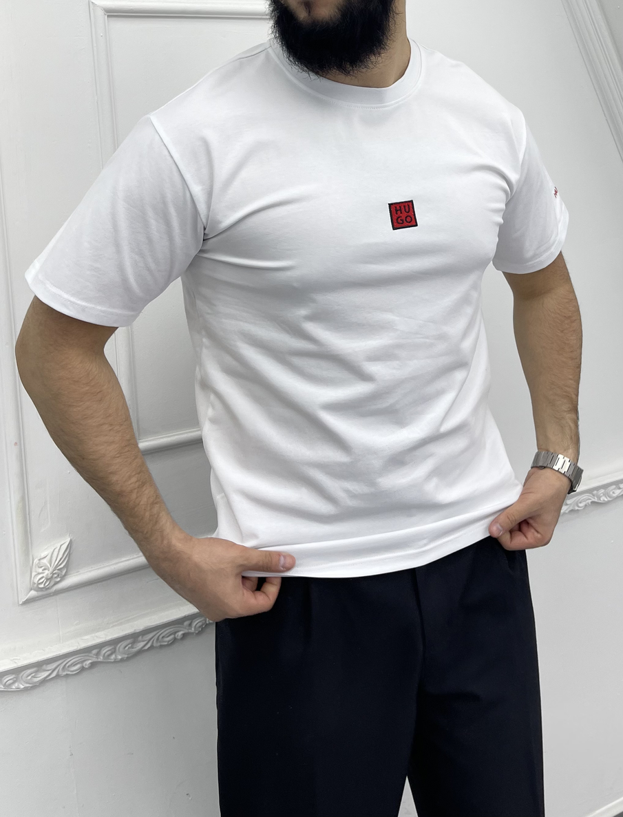 Футболка Hugo Boss #82150 (бел.)