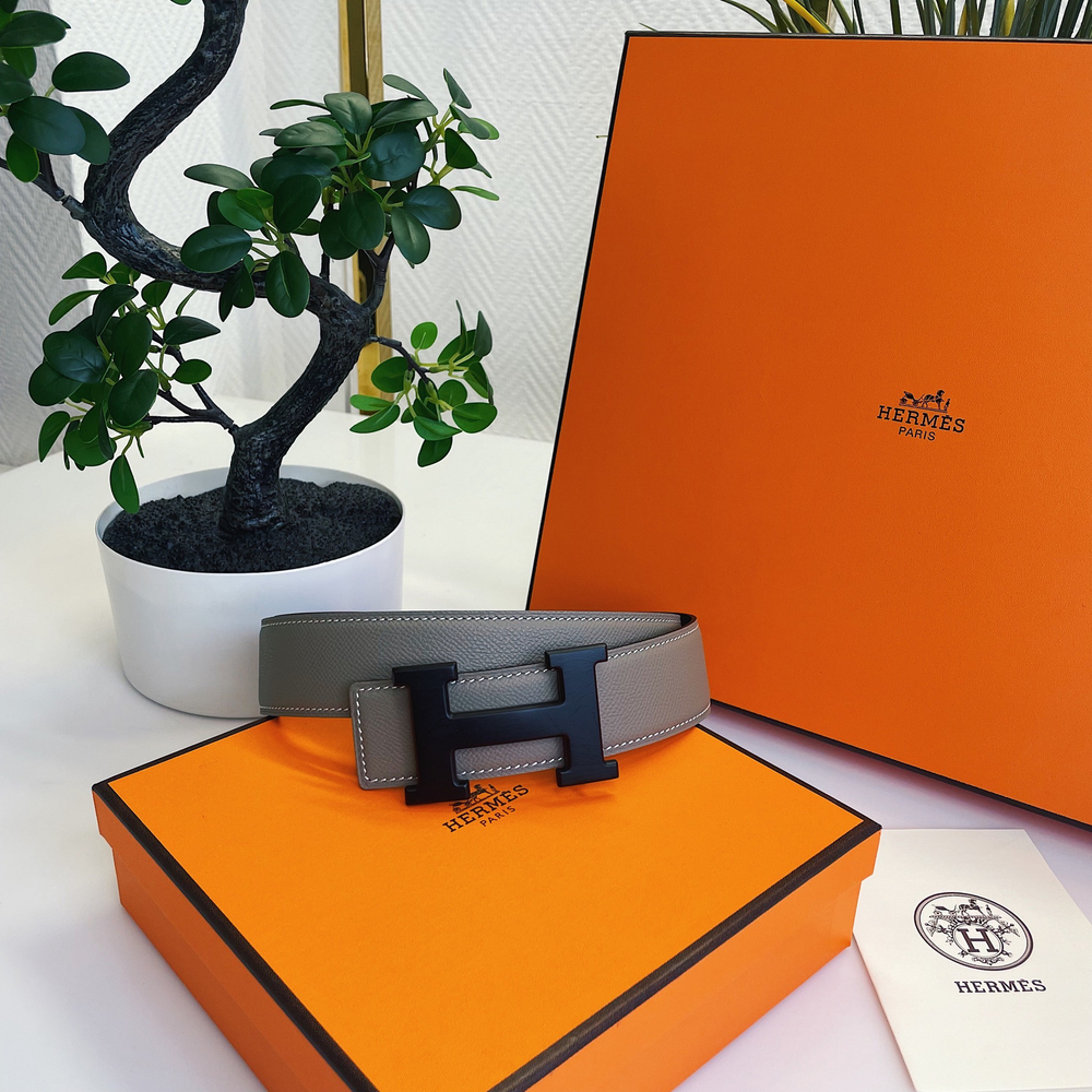 Hermes Кожаный двусторонний ремень