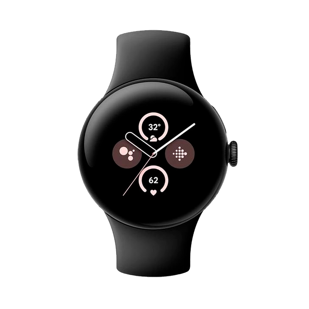 Умные часы Google Pixel Watch 2 Wi-Fi 41mm, Matte black/Obsidian (Матовый черный корпус, ремешок цвета черный обсидиан)