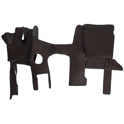Ковры 3D SHACMAN X3000 (экокожа, черный, красная строчка)