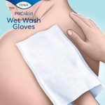 Tena ProSkin Набор варежек для мытья тела Wet Wash Gloves, без запаха (из Финляндии)