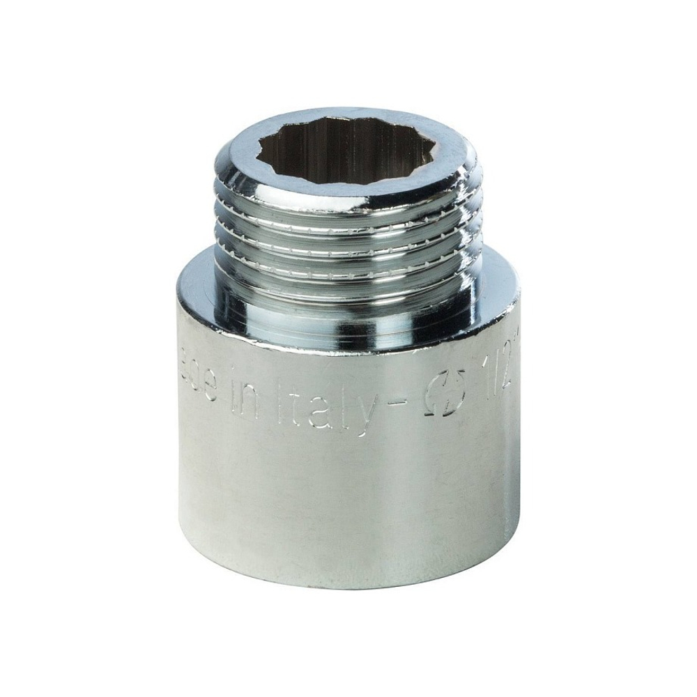 Удлинитель резьбовой STOUT SFT 0002 - 1/2" длина 20 мм (ВР/НР, латунь хромированная)