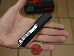 Нож Microtech Ultratech TFS/E - черная рукоять, клинок серрейторный RK-401