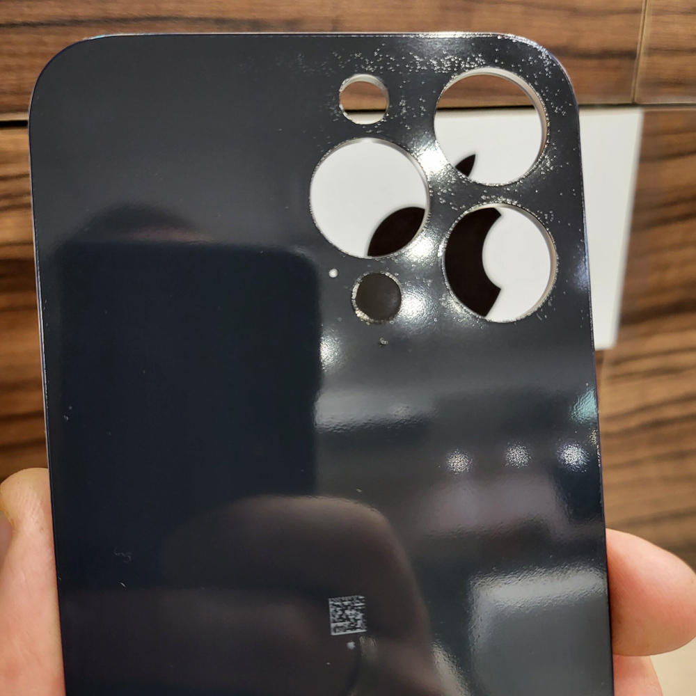 Крышка для iPhone 14 Pro Max - задняя стеклянная панель "премиум качество" (фиолетового цвета)