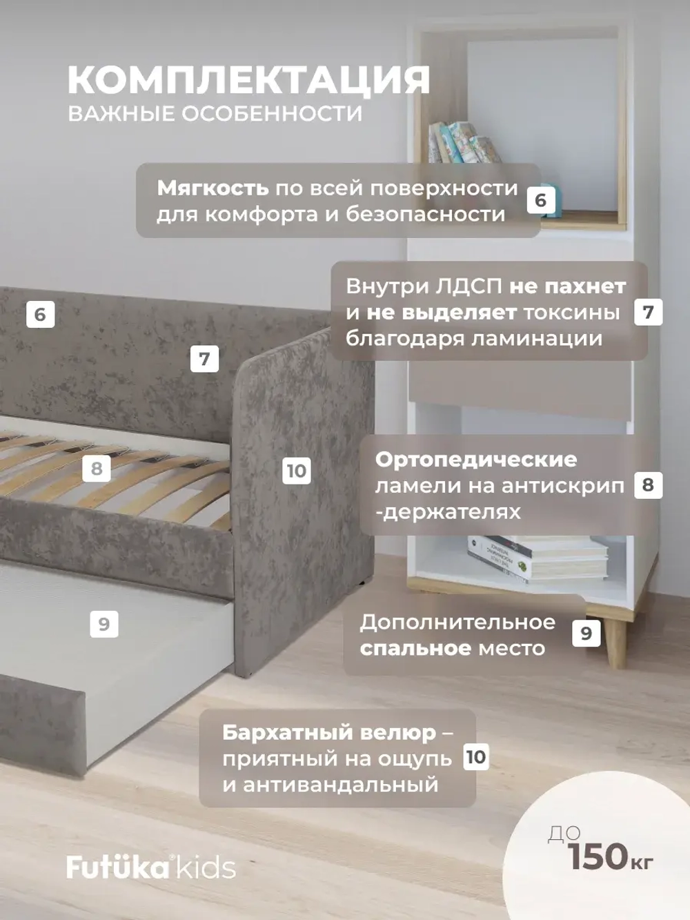 Диван - кровать Лило 180х90 см ткань Небби