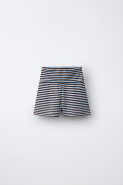 ZARA X PUKAS ВЕЛОСИПЕДКИ В ПОЛОСКУ PUKAS SURF, КОРИЧНЕВЫЙ