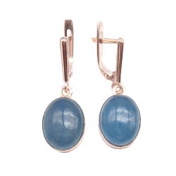 Серьги из аквамарина