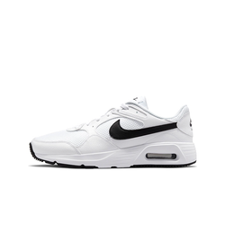 alt="Nike Air Max SC White Black CW4555-109 мужские кроссовки белые с черным Swoosh вид сбоку на белом фоне"