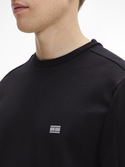 Мужская теннисная толстовка Tommy Hilfiger Tech Essentials Crew - black