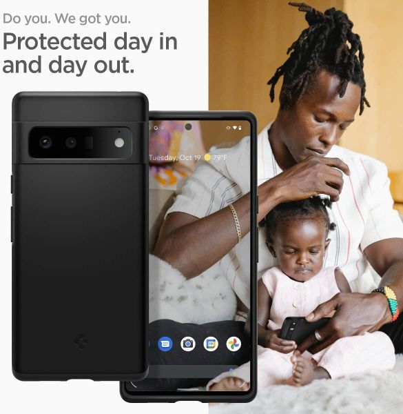 Чехол Spigen Thin Fit для Google Pixel 6 Pro (2021) - Черный | Black