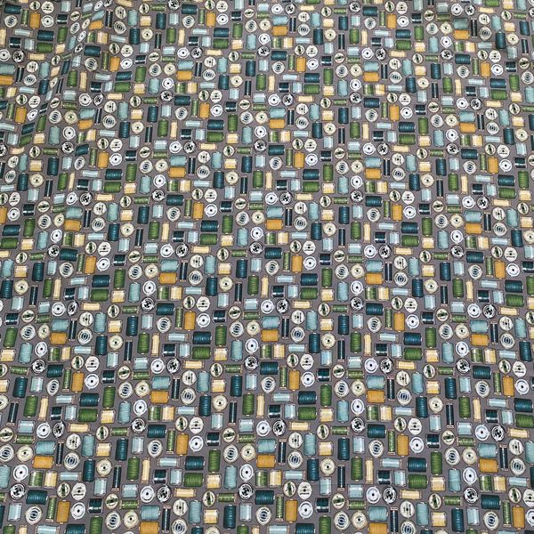 НИТКИ НА СЕРОМ,  хлопок Handmade Fabrics 2