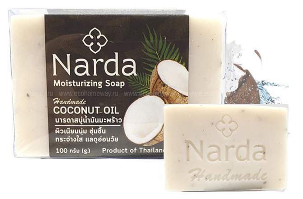 Мыло кусковое Narda с кокосовым маслом, 100 гр