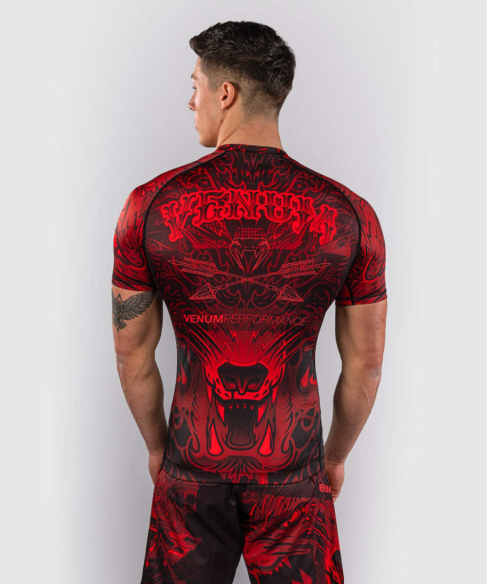 Рашгард Venum Wolf Atak Black/Red S/S