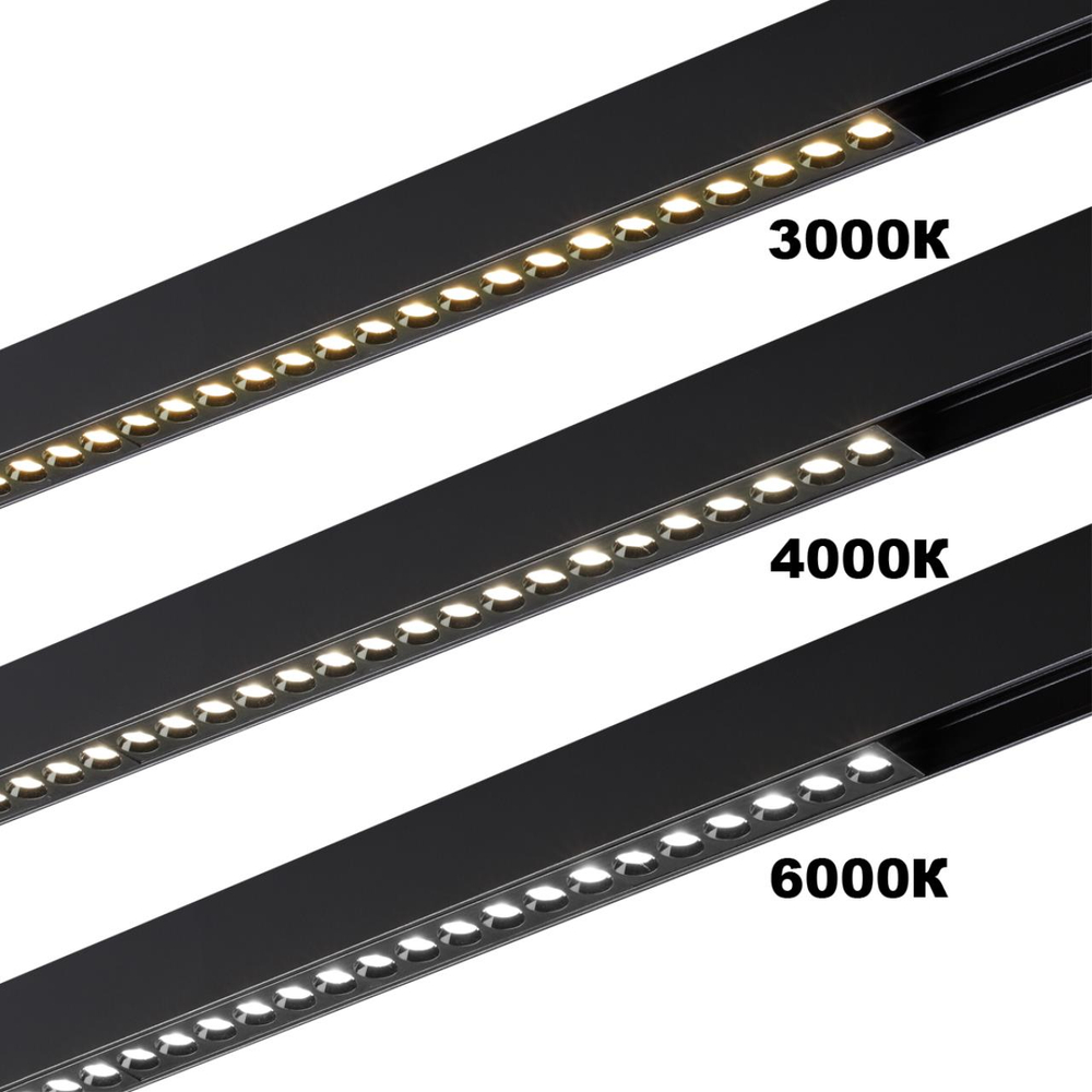 359934 PORT NT25 208 черный Трековый светильник с переключ. цв. темпер. IP20 LED 3000К\4000К\6000К 30W 90-240V VECTOR